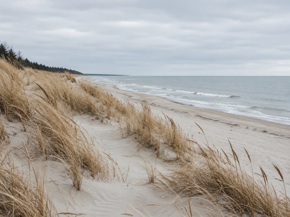Dünenstrand mit Strandgras