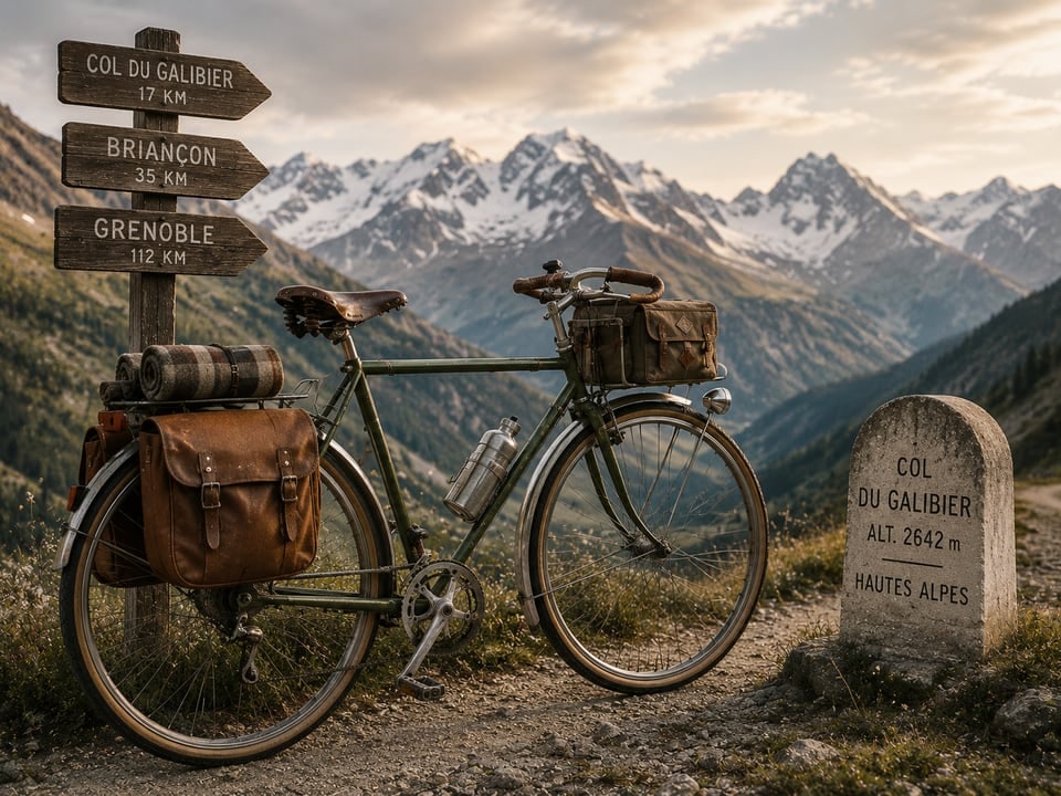 Fahrrad am Alpenpass